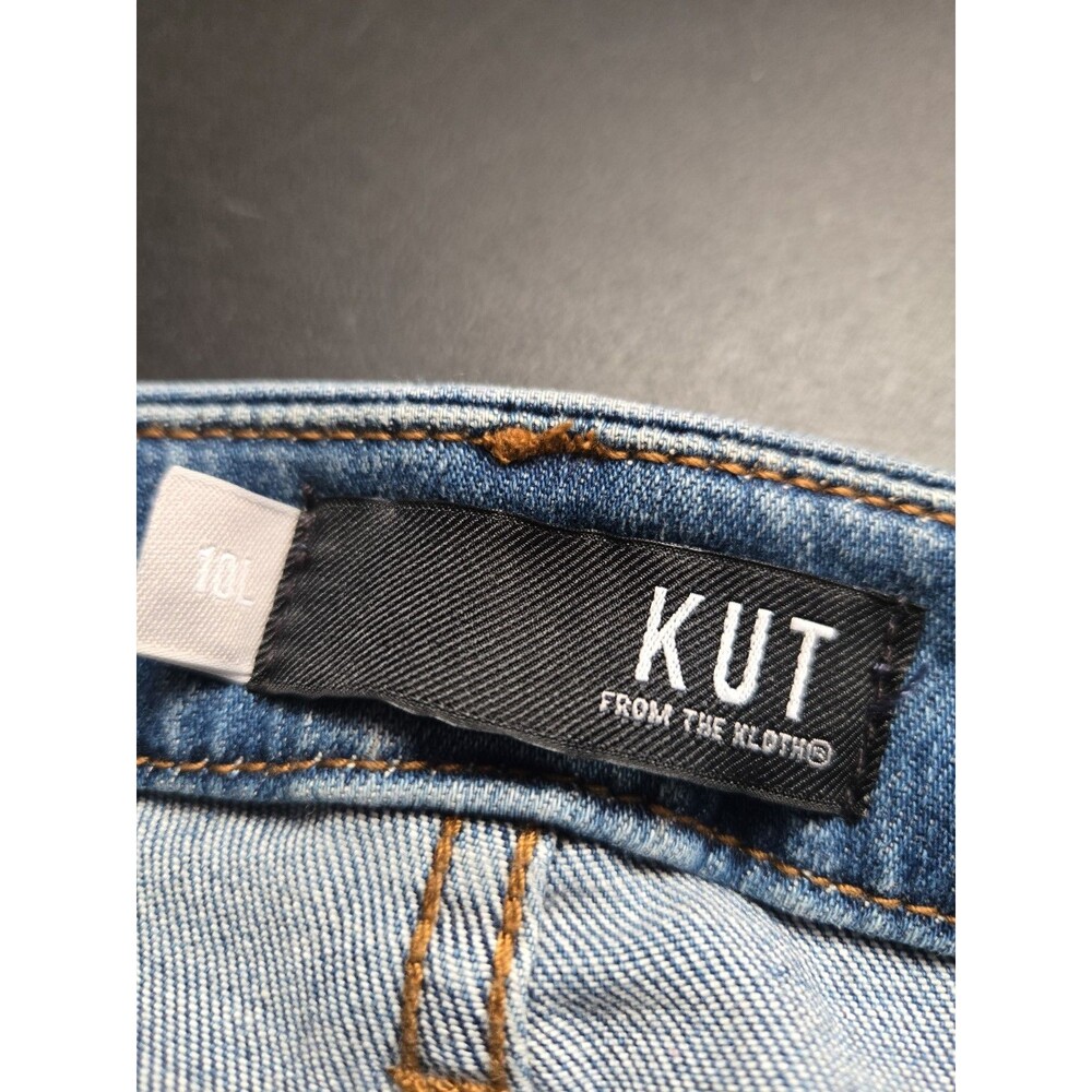 KUT from the Kloth Fab Ab Meg High-Rise Wide-Leg Toughness Wash Jeans Size 10 - Picture 13 of 16